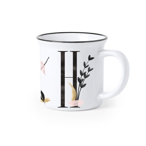 TAZA CERAMICA INICIALES LETRA H