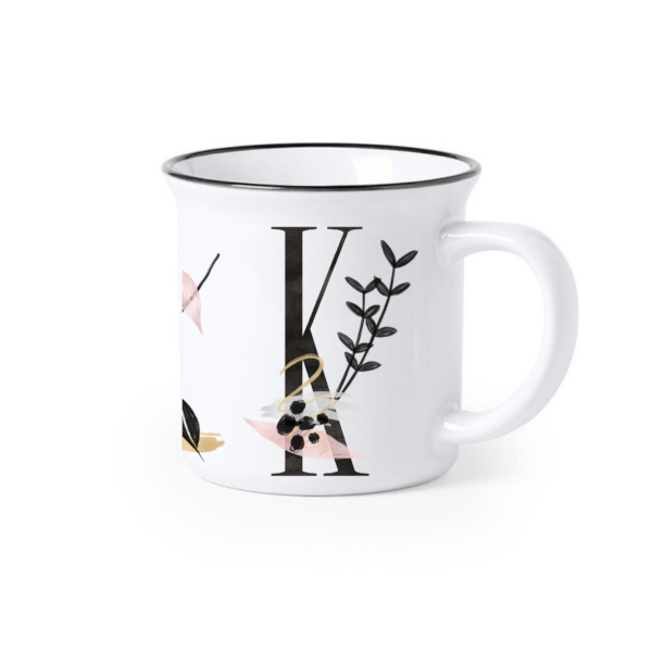 TAZA CERAMICA INICIALES LETRA K