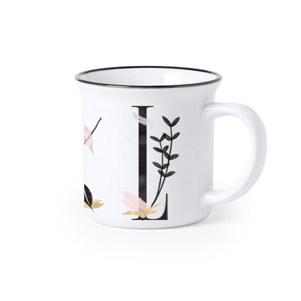 TAZA CERAMICA INICIALES LETRA L