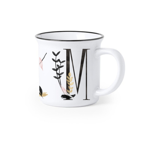 TAZA CERAMICA INICIALES LETRA M