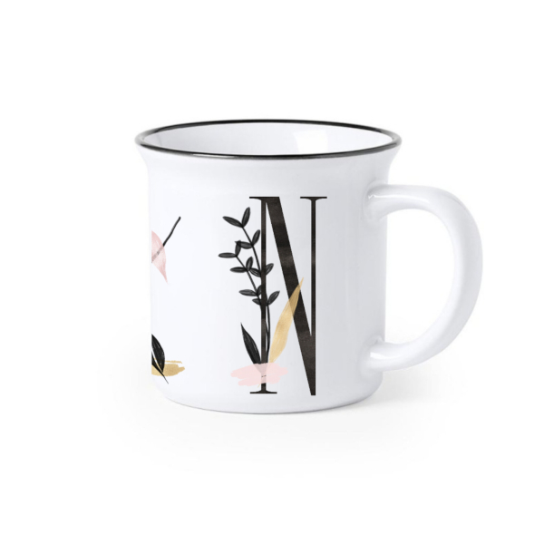 TAZA CERAMICA INICIALES LETRA N