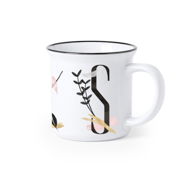 TAZA CERAMICA INICIALES LETRA S