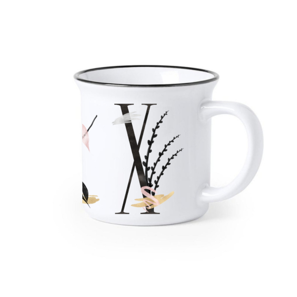 TAZA CERAMICA INICIALES LETRA X